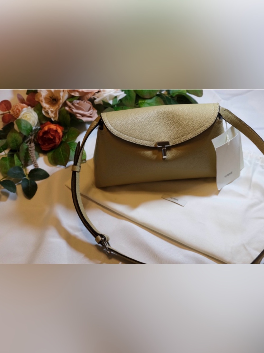 Toteme Light Desert Pebbled Leather shoulder Bag